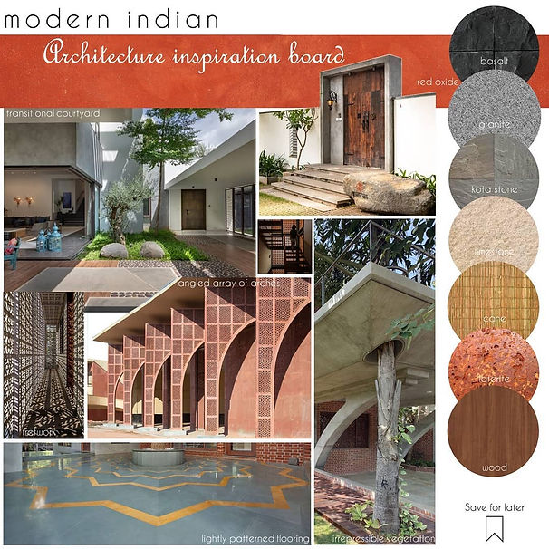 Modern Indian Architecture MoodBoard Inkedtecture