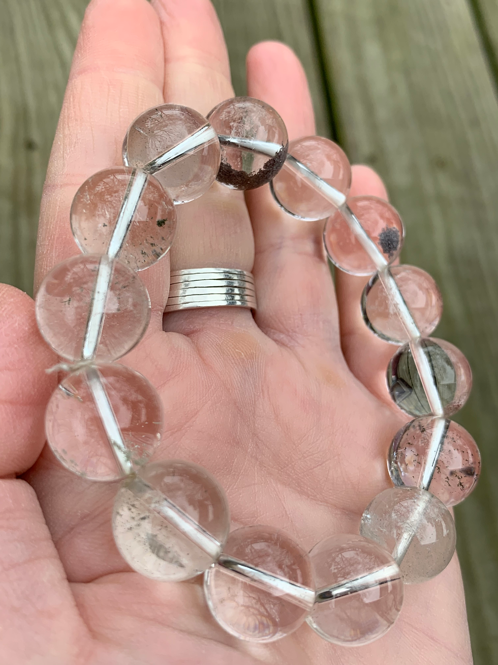 Thumbnail: Clear Quartz Lodolite Bracelet
