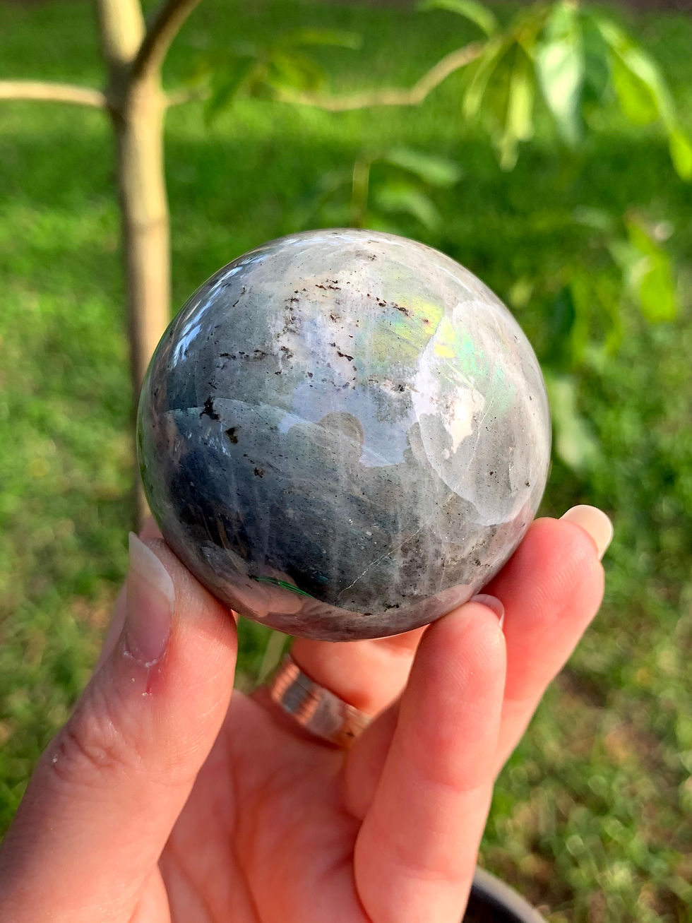 Thumbnail: Rainbow Labradorite Sphere