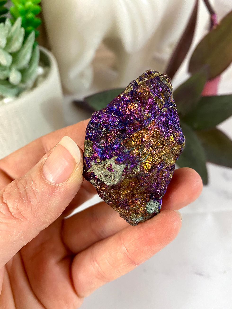 Thumbnail: Grade A Rough Mexican Chalcopyrite (Peacock Ore) 1.5-2"