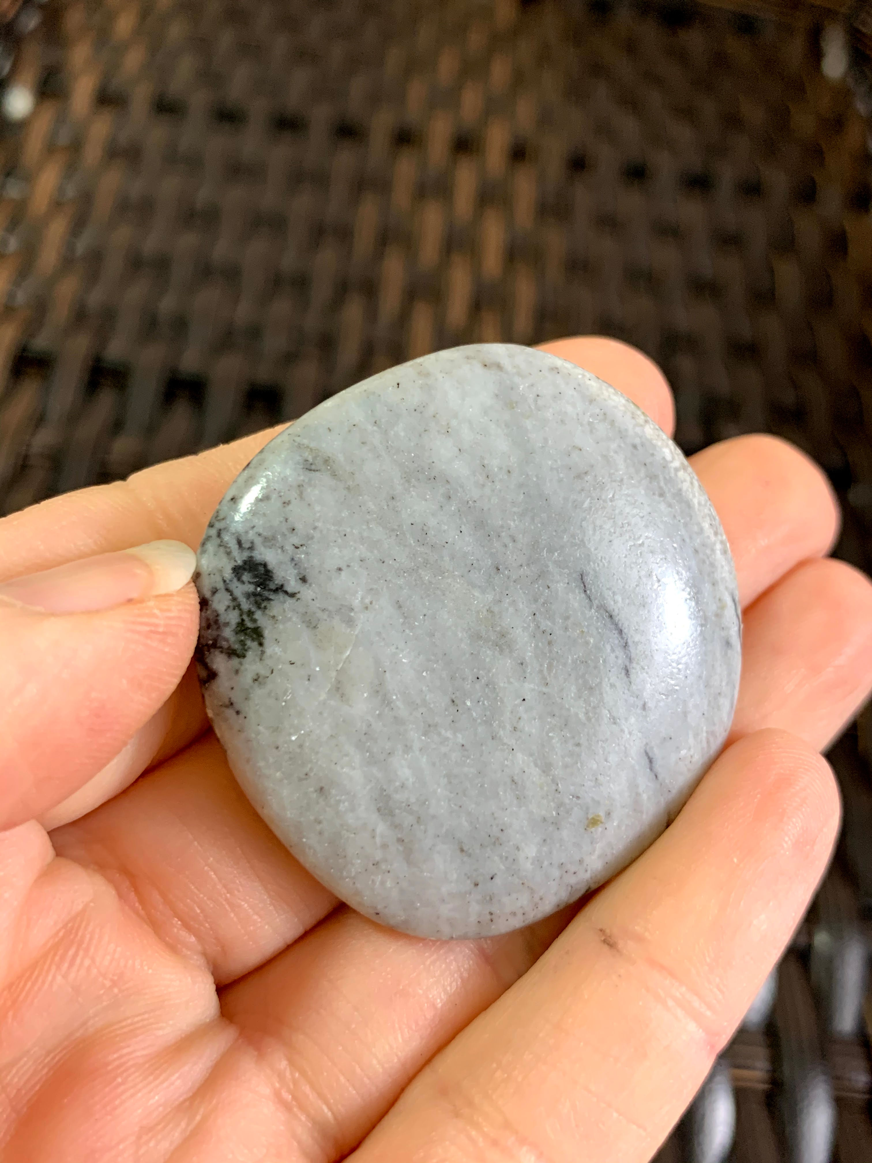 Net Jasper Flat Palm Stone