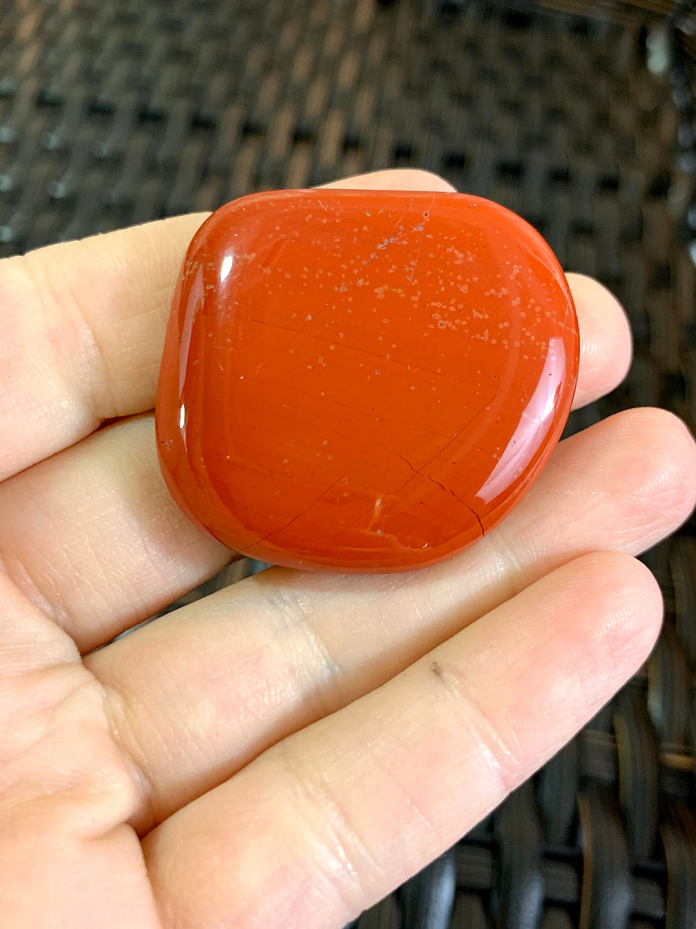 Thumbnail: Red Jasper Flat Palm Stone
