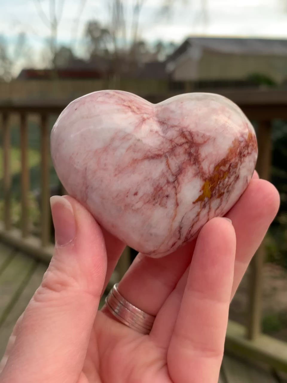 Thumbnail: Pink Marble Heart from Mexico - H