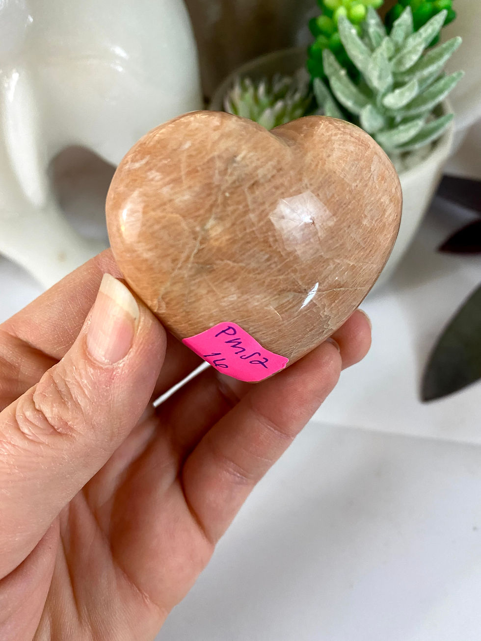 Thumbnail: Peach Moonstone Heart