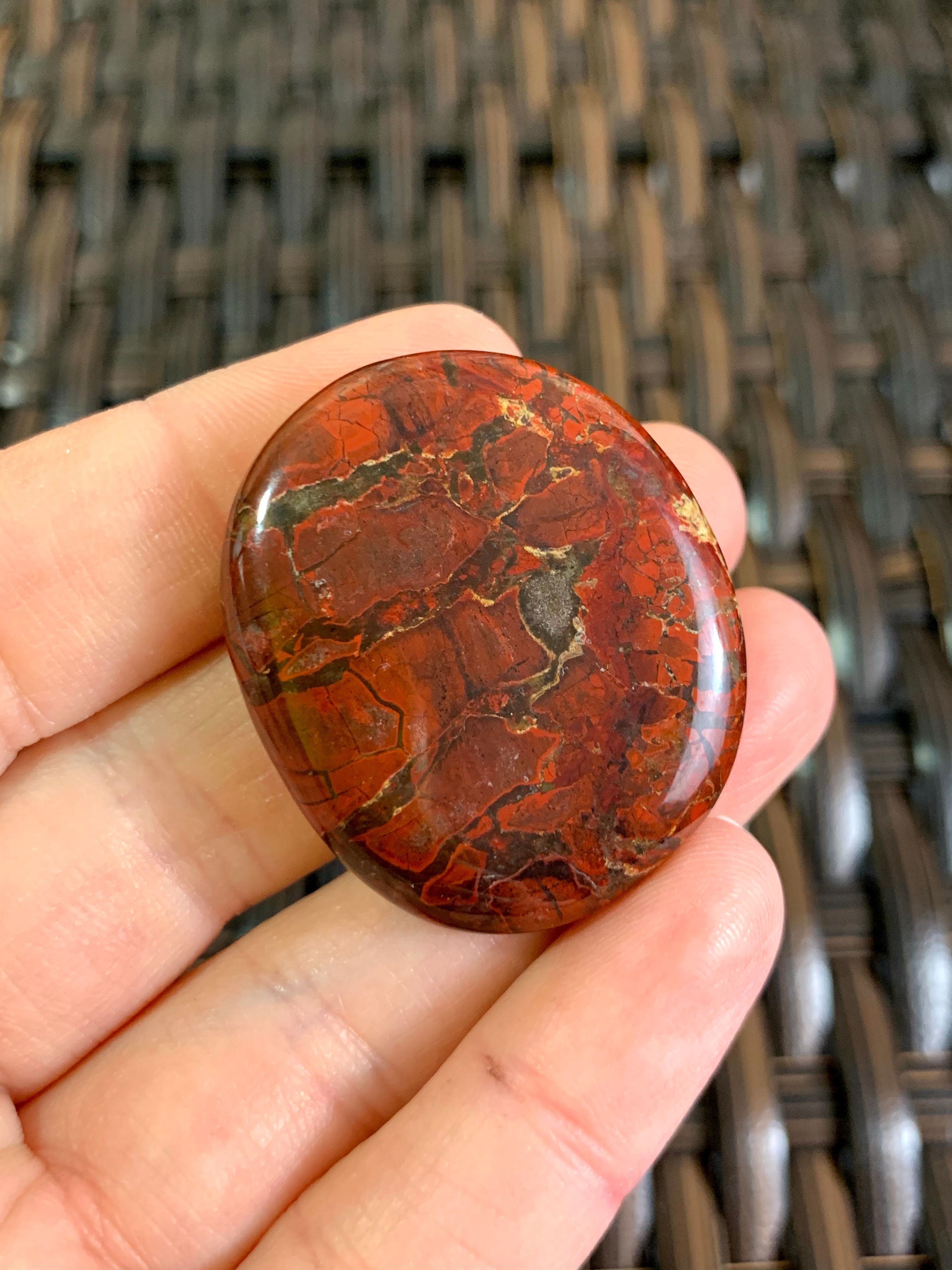 Brecciated Flat Palm Stone