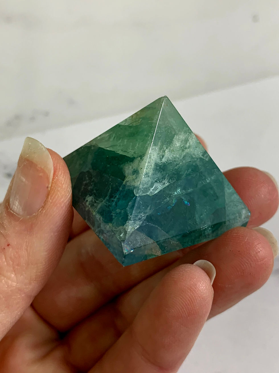 Thumbnail: Blue/Green Fluorite Pyramid
