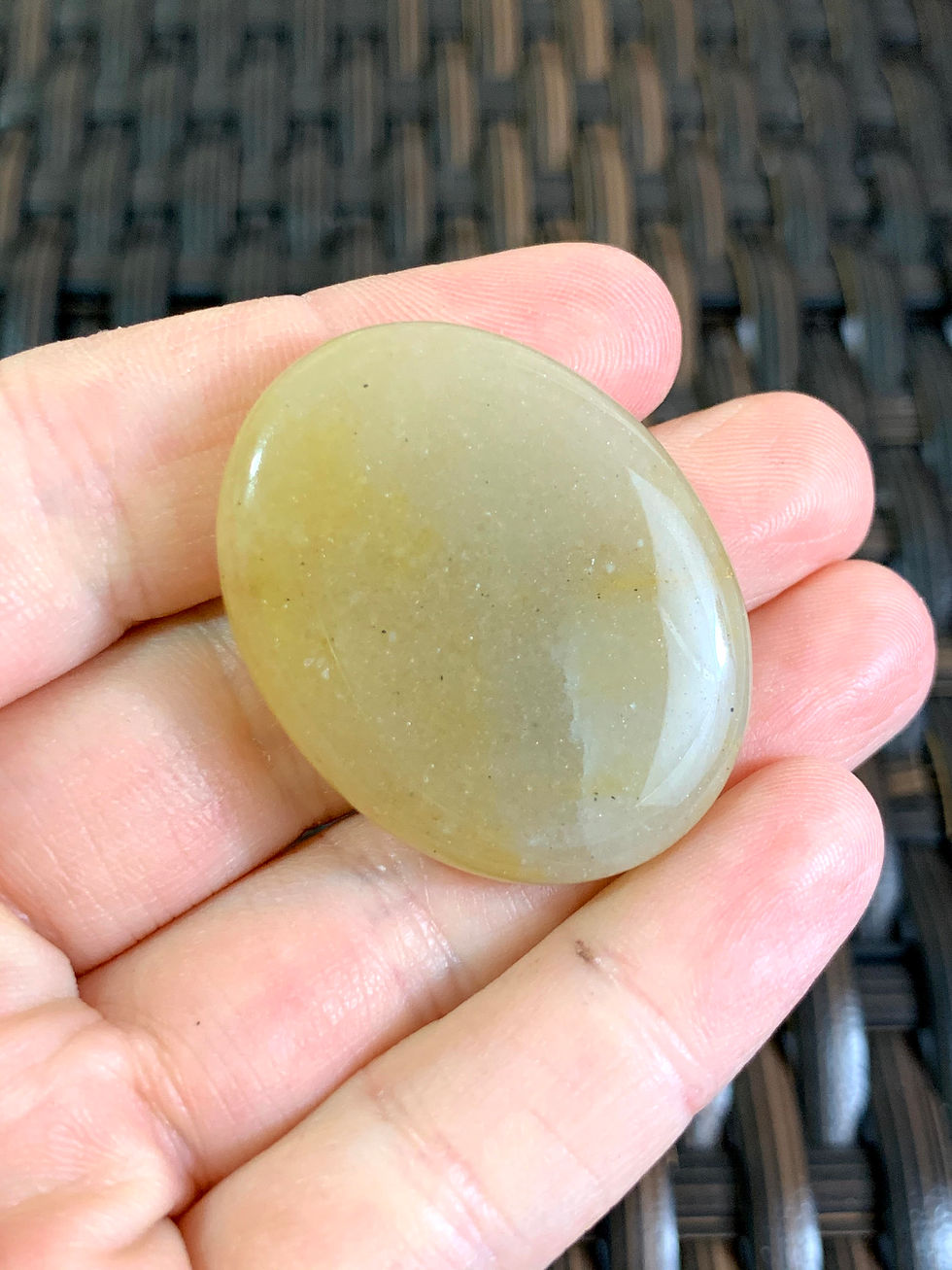 Thumbnail: Golden Healer Flat Palm Stone