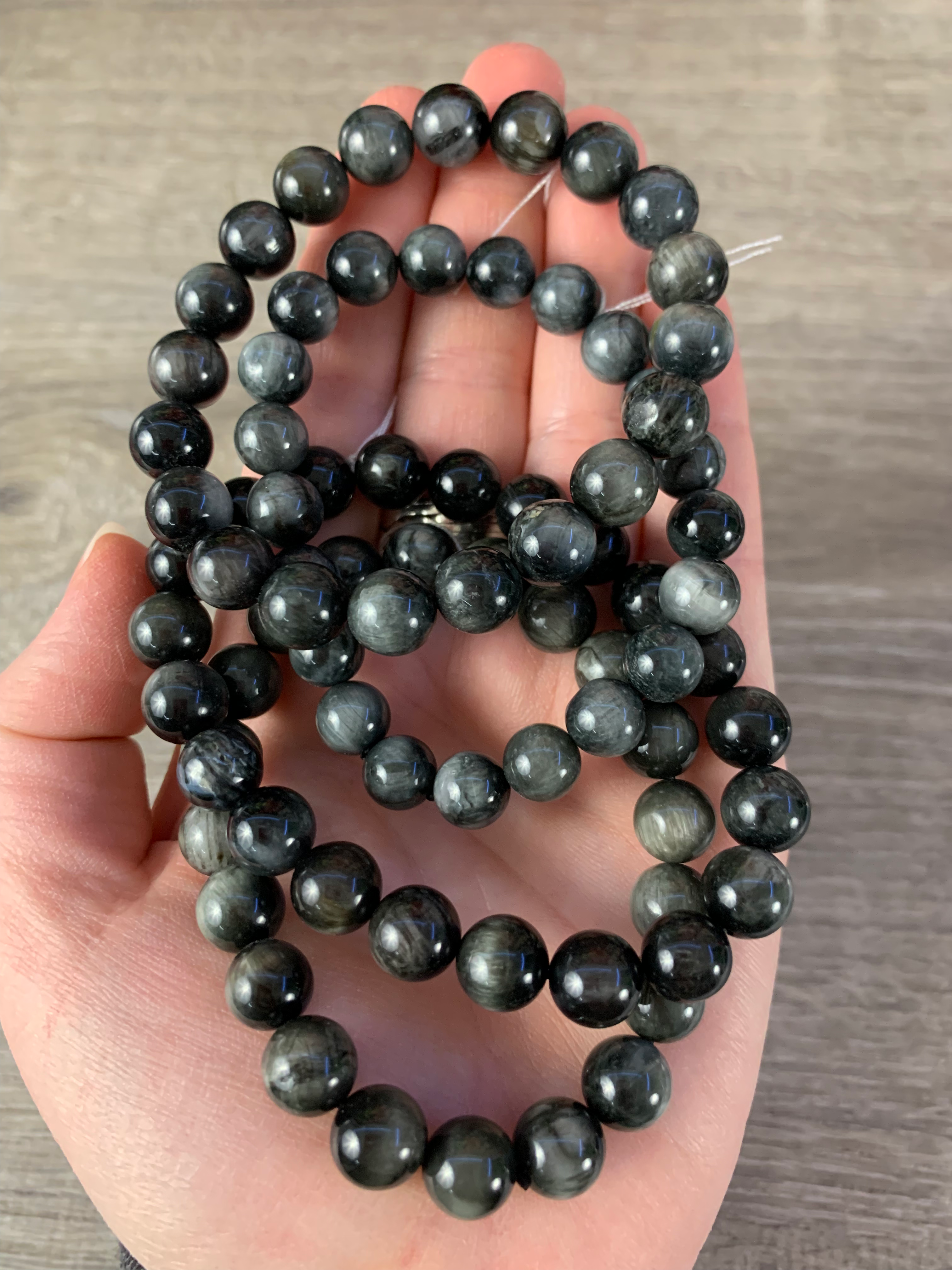 Silver Sheen Obsidian Bracelet