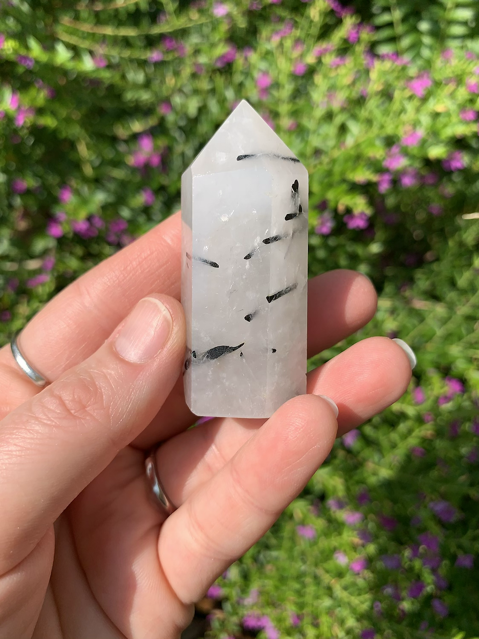 Thumbnail: Black Tourmaline in Quartz Tower