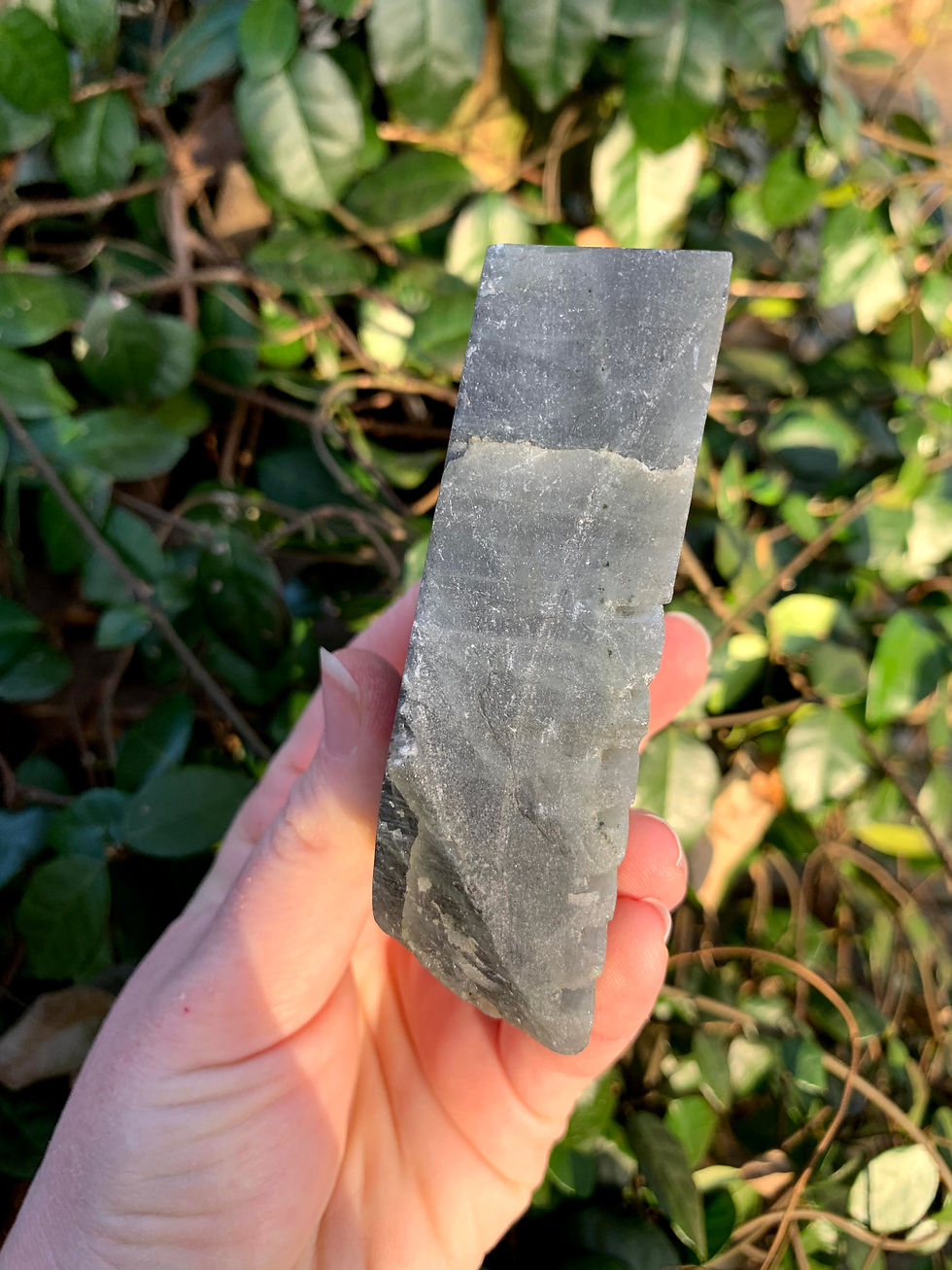 Thumbnail: Half-Polished Fire Labradorite Raw