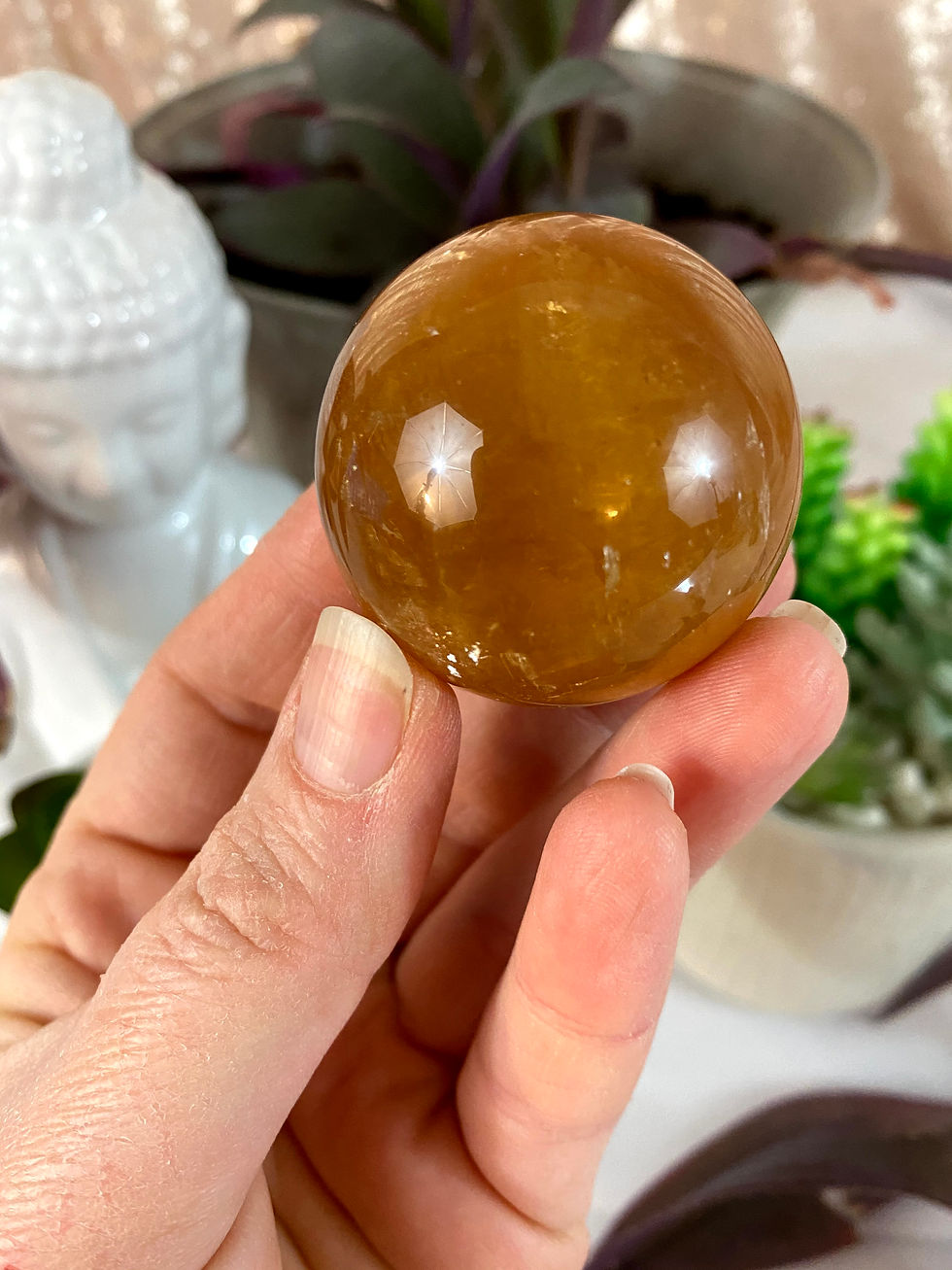 Thumbnail: Honey Optical Calcite Sphere