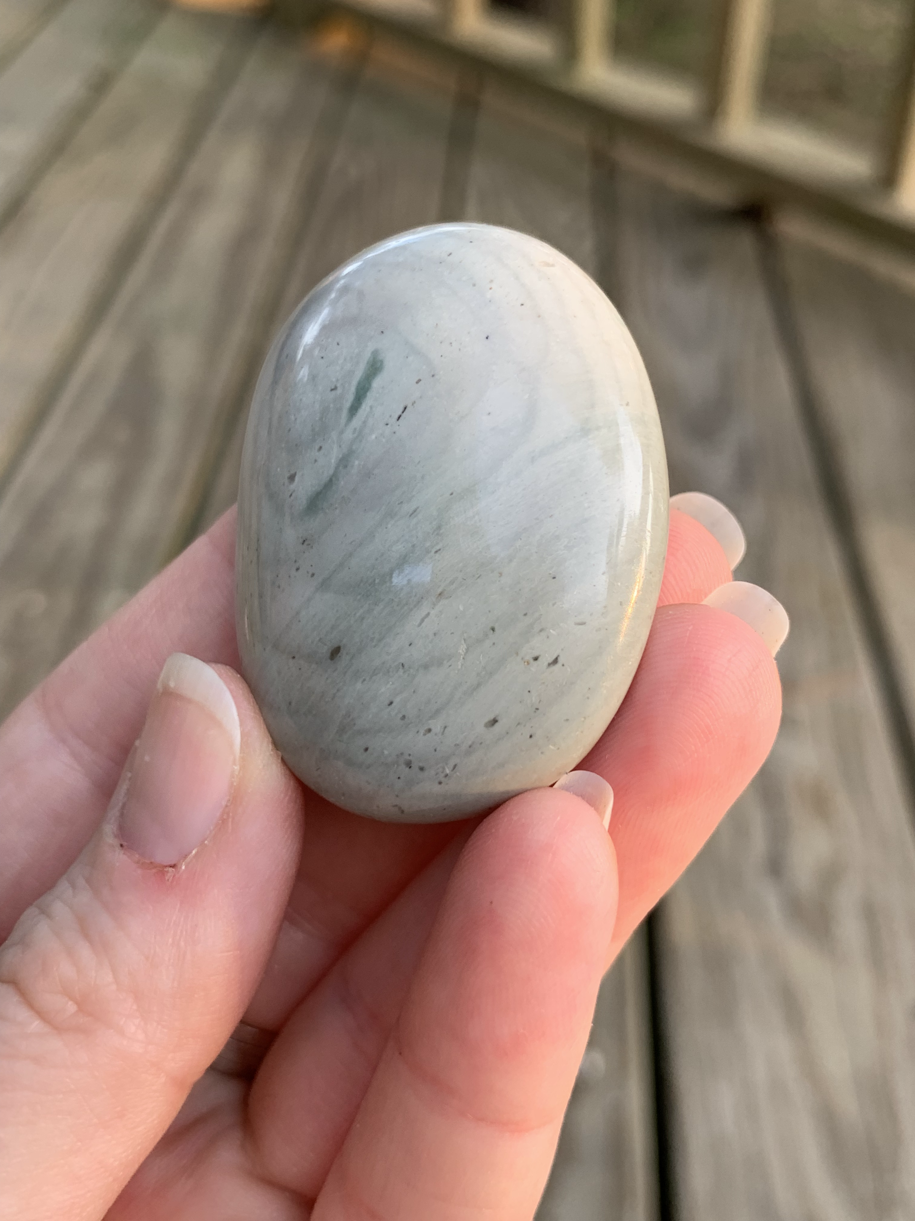 Dragon Scale Polychrome Jasper Palm Stone - G