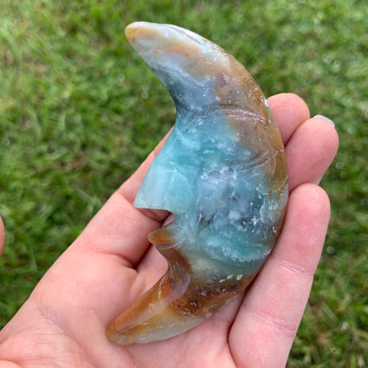 Ocean Jasper Moon Face