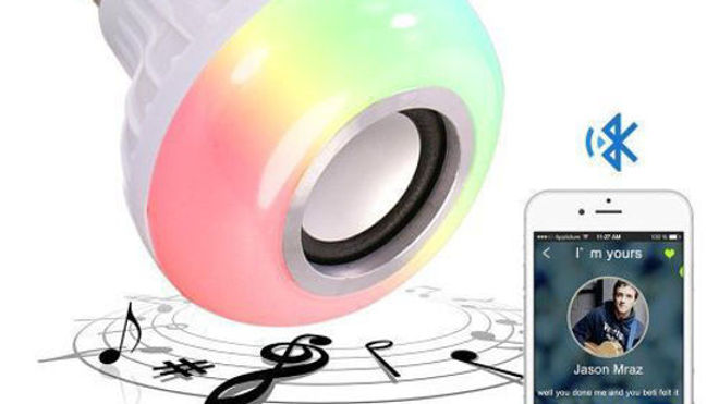 Haut-Parleur Bluetooth E27 Base RVB LED LBQ - Blanc
