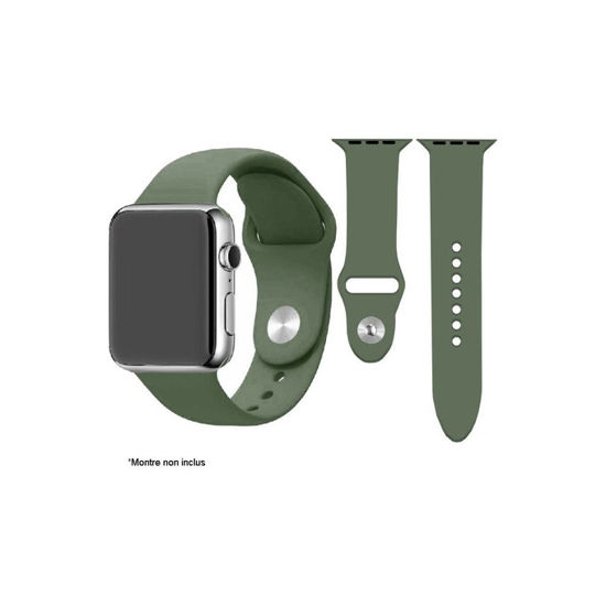 Thumbnail: Bracelet Pour Apple Watch Silicone 44MM avec pochette et glace

