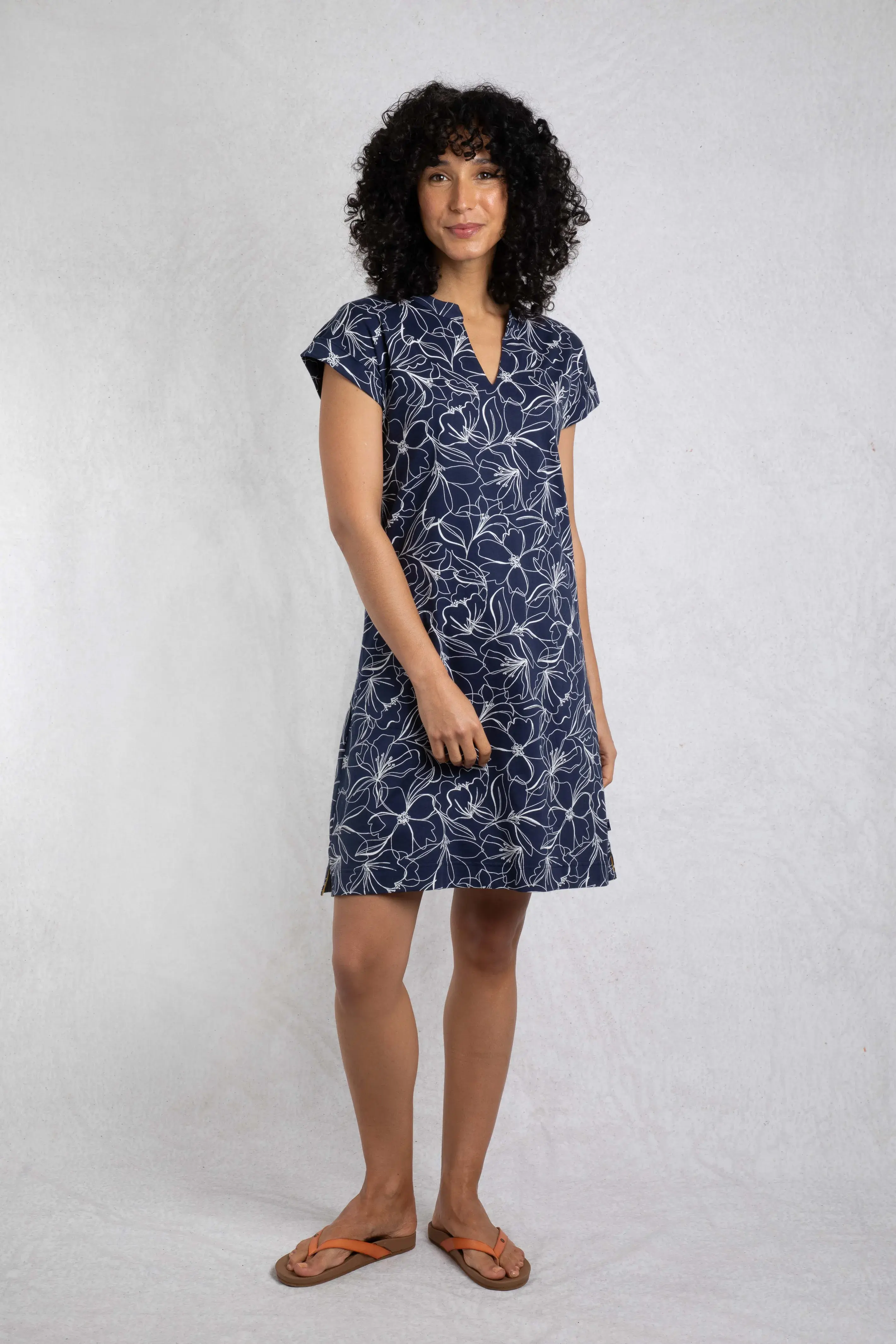 Printed Jersey Dress with Pockets