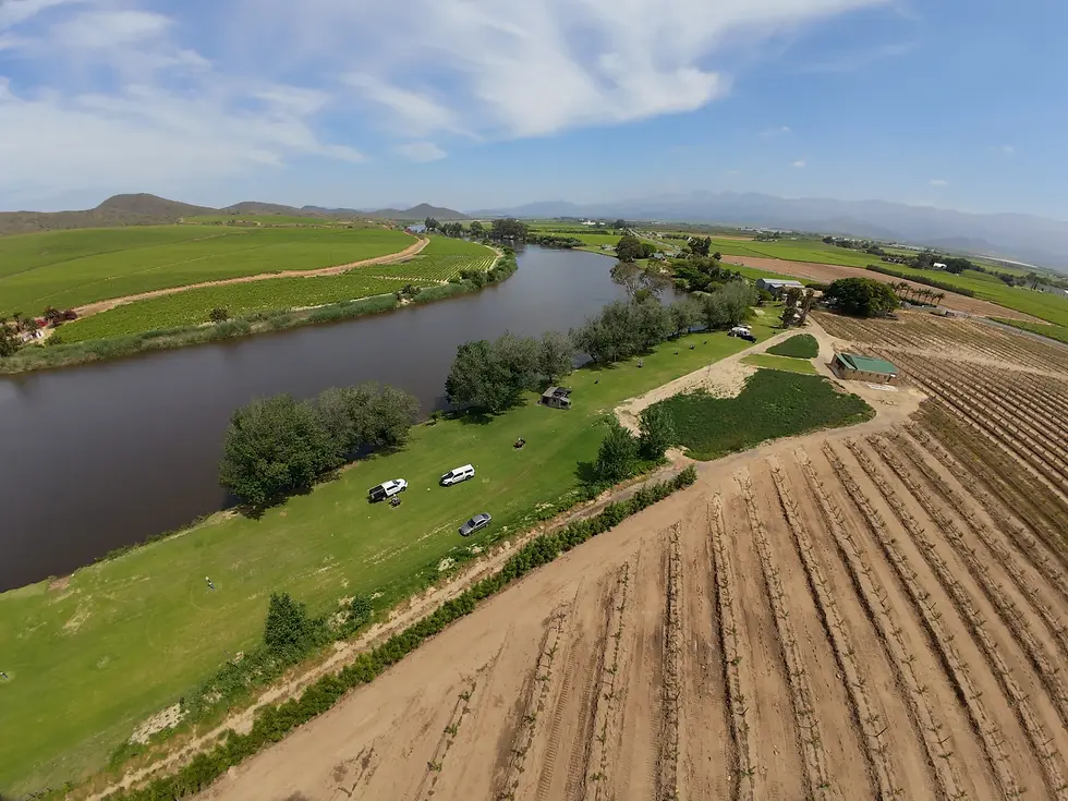 Aeriel view of Goudmyn River Chalets