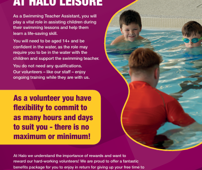 Be a swimming teaching assistant volunteer