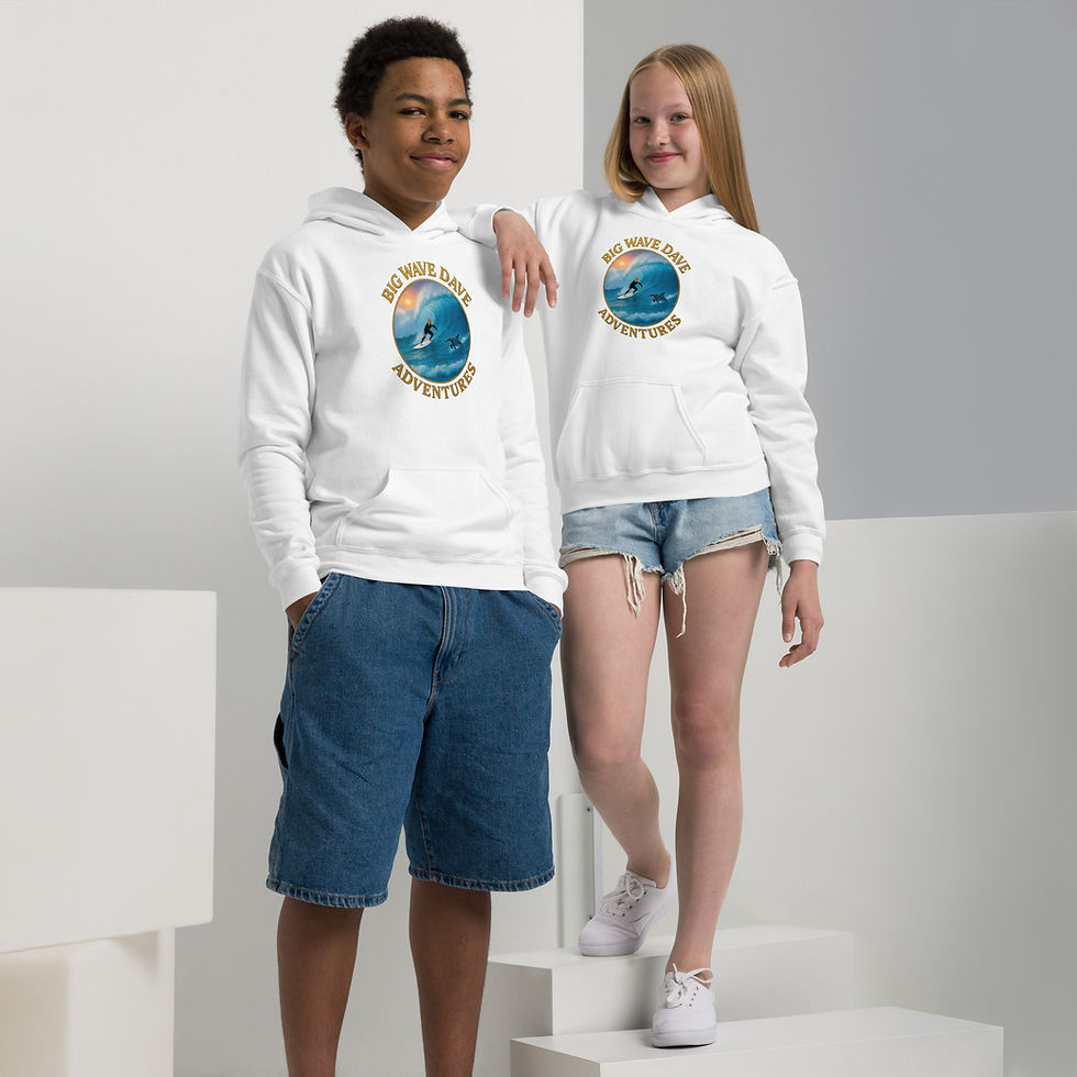 Thumbnail: BWD without helmet Youth heavy blend hoodie
