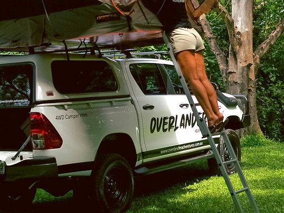 Setting up 4WD Camper at Canungra near Brisbane