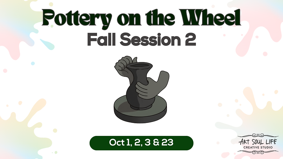 Create your own stoneware pottery on the wheel! Fall Session 2