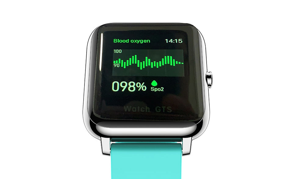 Thumbnail: OXITEMP Smart Watch With Live Oximeter, Thermometer And Pulse Monitor With Activ