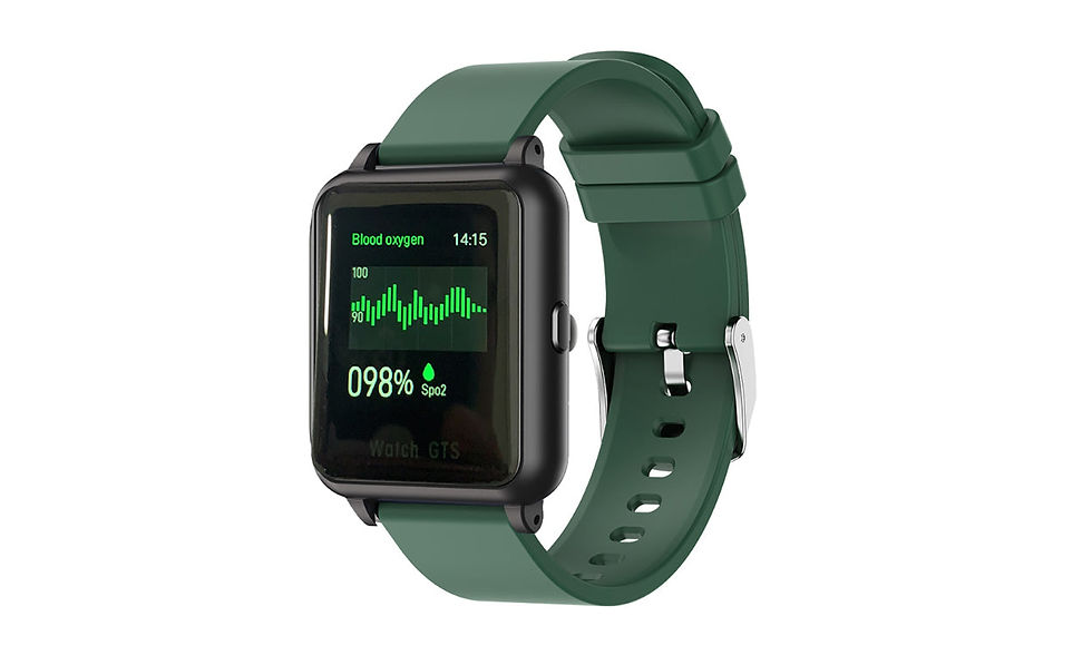 Thumbnail: OXITEMP Smart Watch With Live Oximeter, Thermometer And Pulse Monitor With Activ