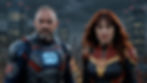 Richard and Emma as ageing superheroes in "London Is Lethal"