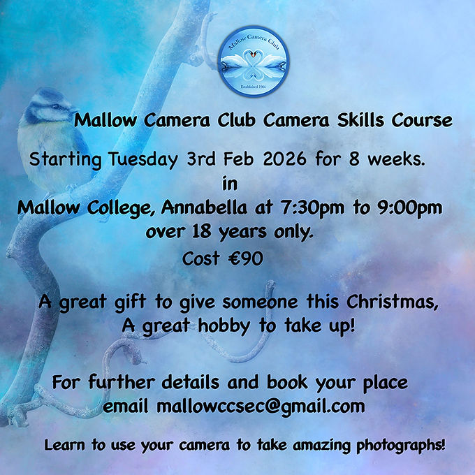Mallow Camera Club Camera Skills Course