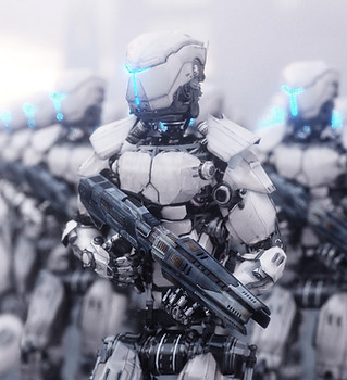 銃を持つロボット
