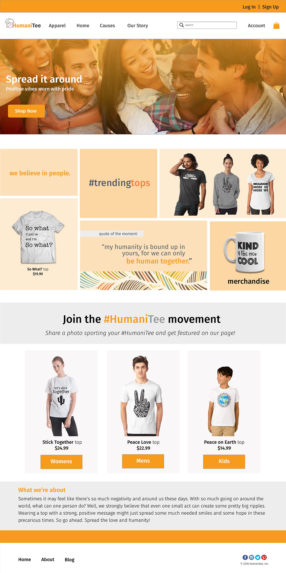 HumaniTee homepage