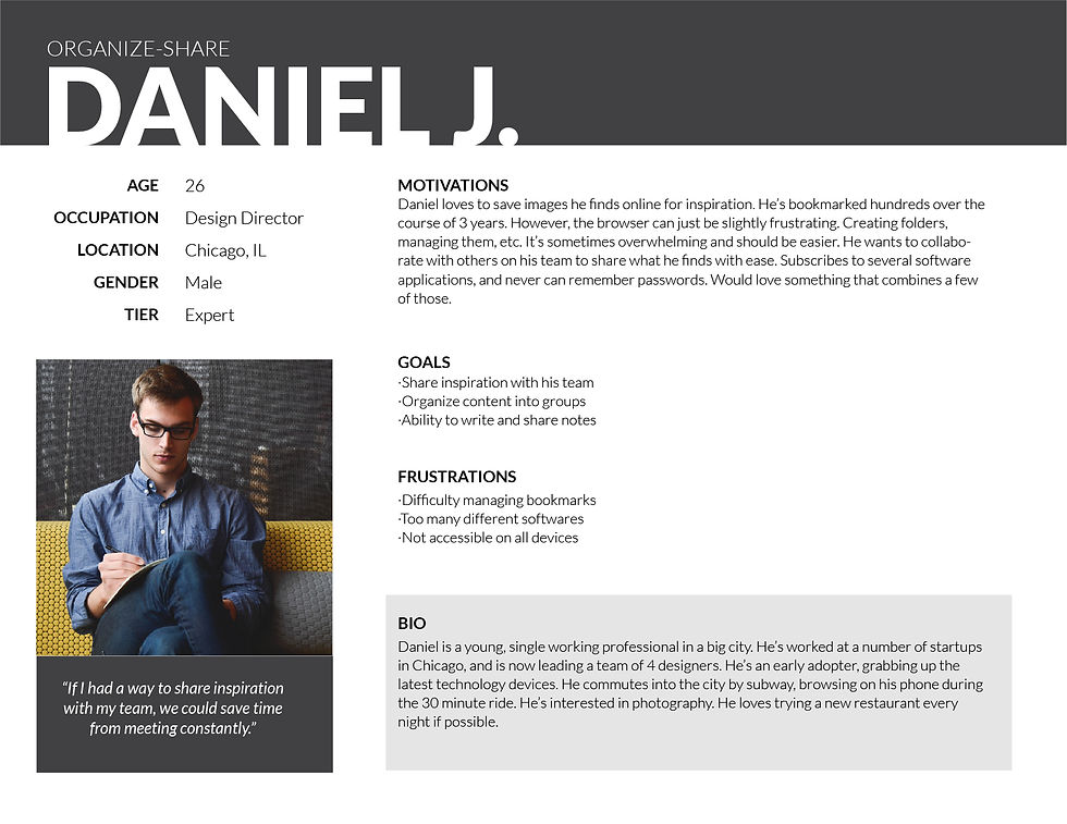 Persona Blocbox User Daniel