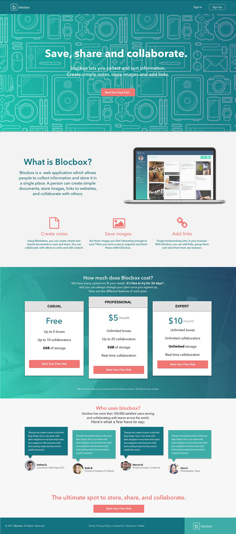Blocbox Homepage