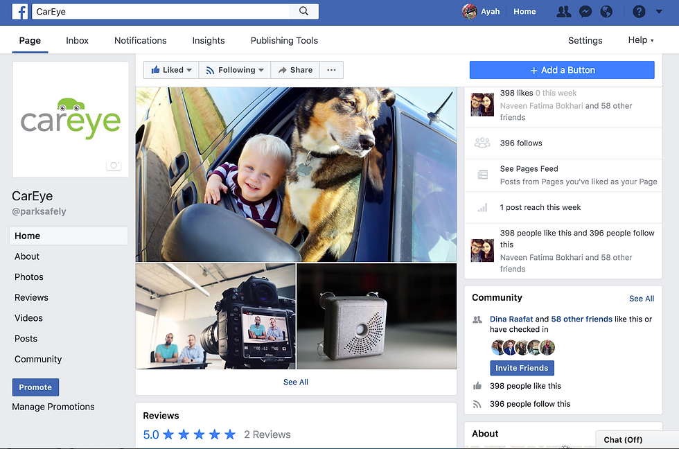 CarEye Facebook page