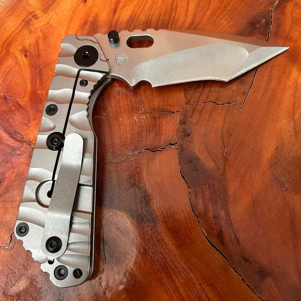 Thumbnail: Mick Strider - SnG Folding knife - Tanto/Stonewash【Gray water ripples】