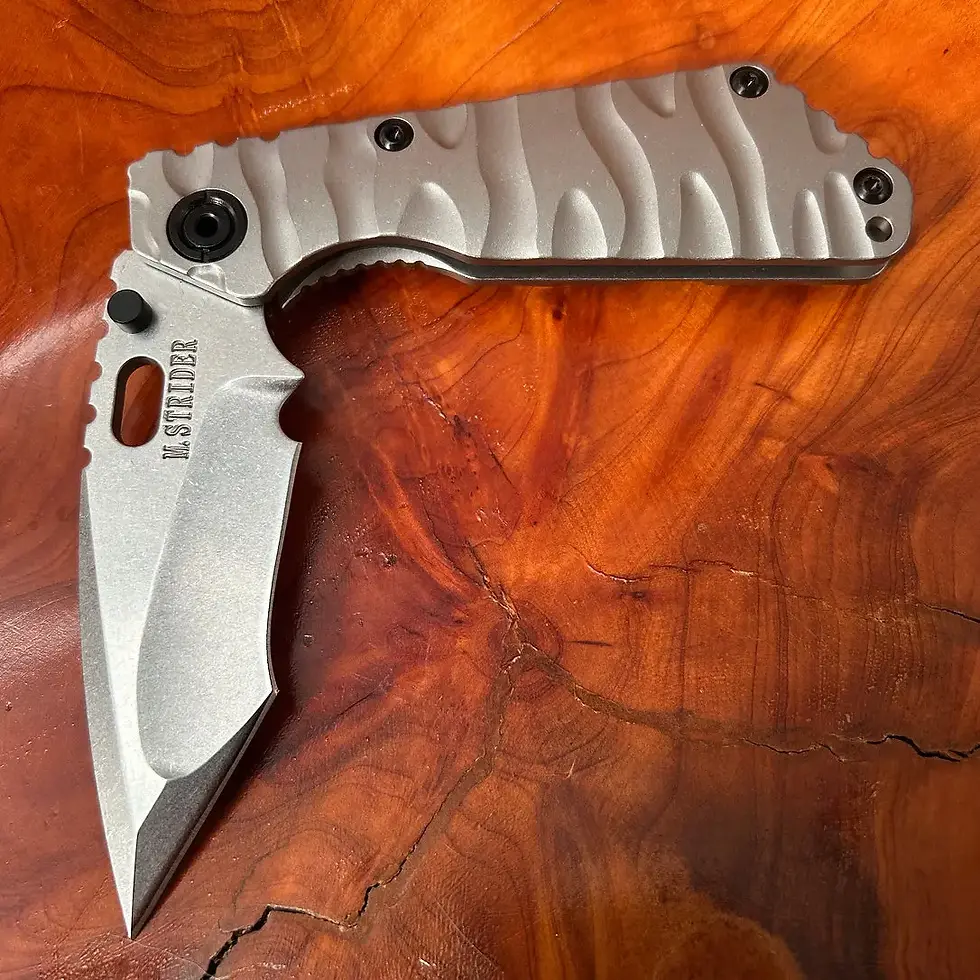 Thumbnail: Mick Strider - SnG Folding knife - Tanto/Stonewash【Gray water ripples】