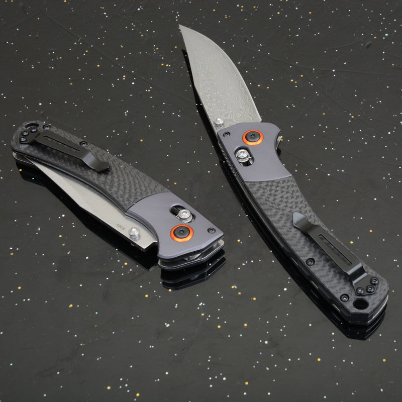 Thumbnail: BM 15080-1 Hunt Crooked River Folding 3.97" S30V/Damascus Clip Point Blade