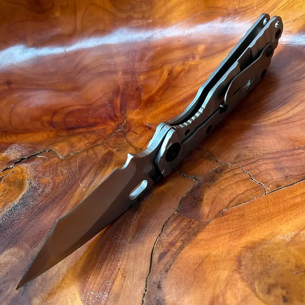 Thumbnail: Mick Strider - SnG Folding knife - Tanto/Stonewash【Gray water ripples】