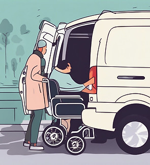 disabled person in wheelchair getting into a van light colours.jpg