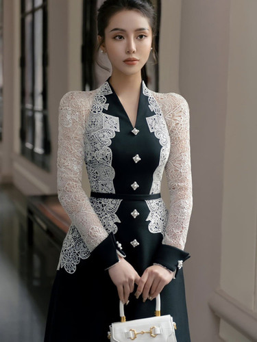 chinese dress ladies Phoebe Lace Dress (ivory) main image 0