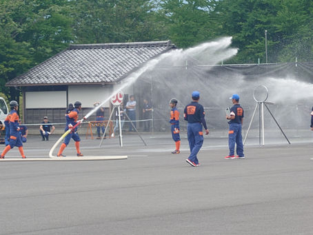 消防操法大会 蛭川分団4位