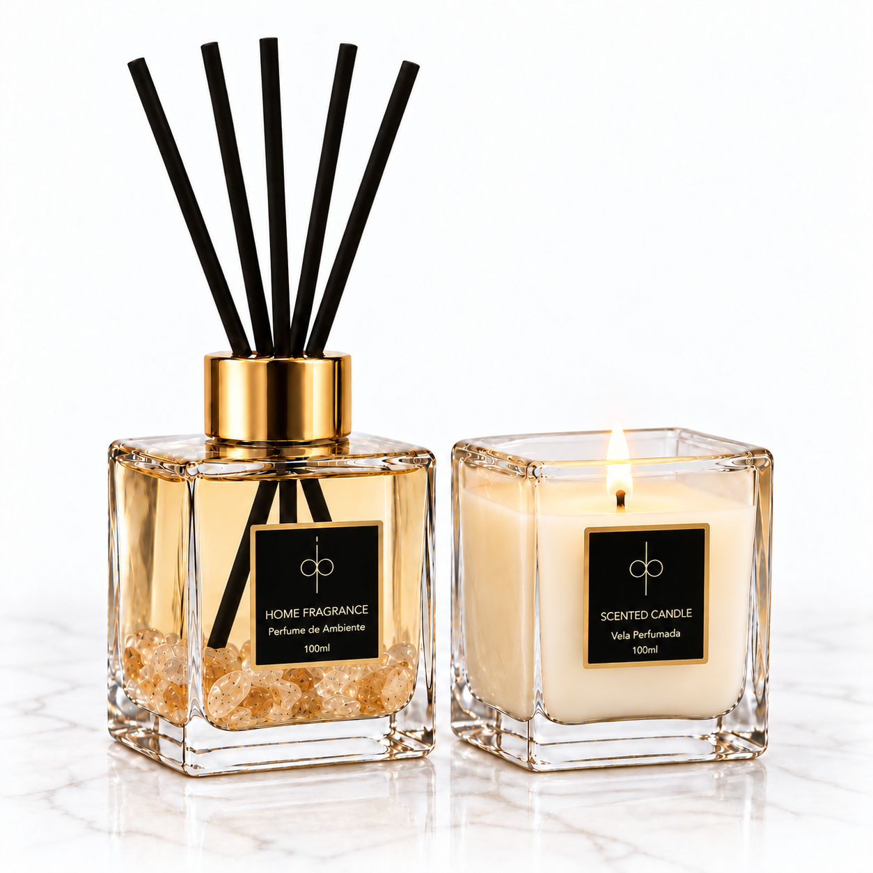 Ver produto: Kit Difusor e Vela - Citrine | Âmbar Dourado 100ml Di Piettro