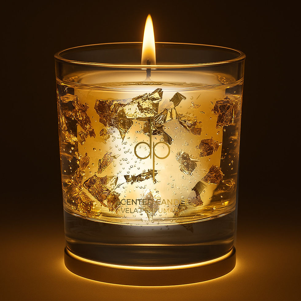 Thumbnail: Vela Perfumada - Gold 22K Com Base Iluminada - Di Piettro
