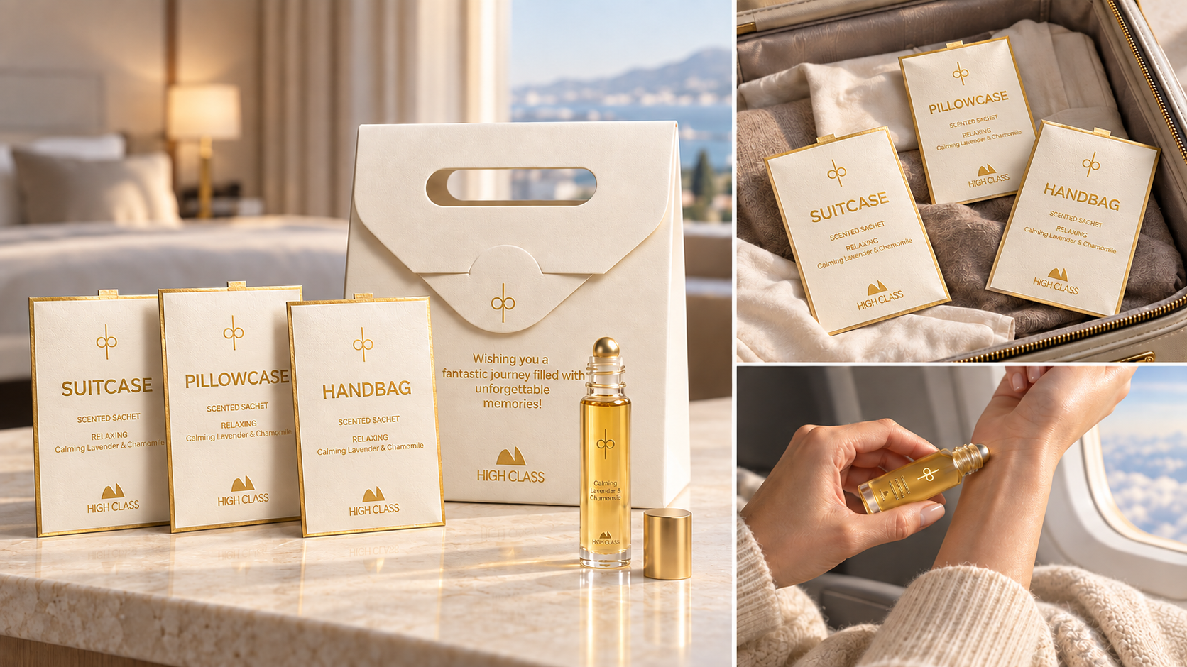 Referência High Class: Viagem · bem-estar · hospitalidade