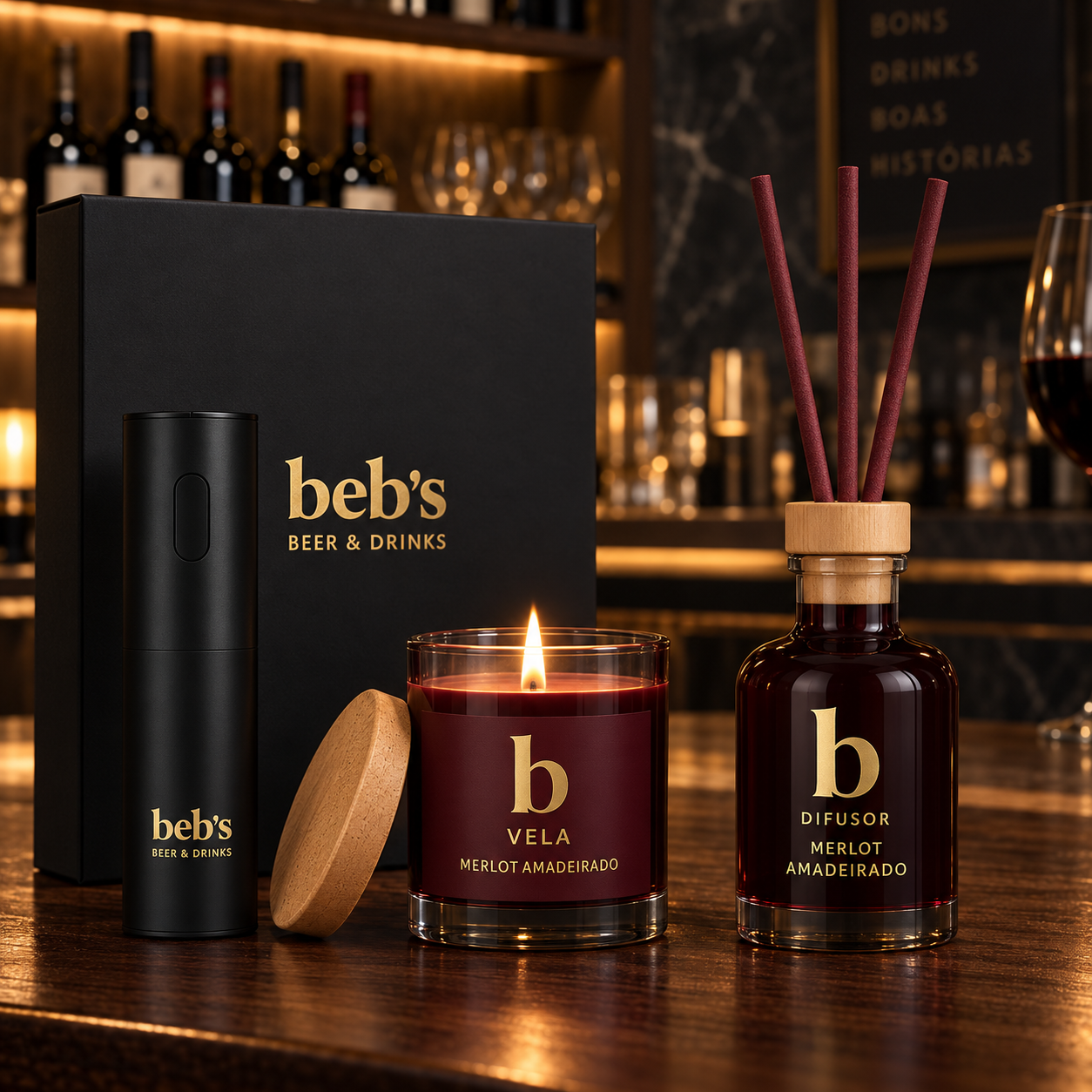 Referência Beb’s: Perfumaria · vinho · relacionamento