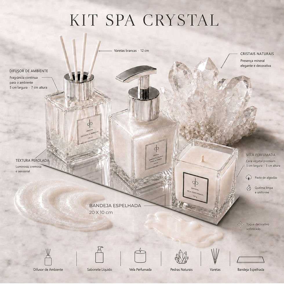 Miniatura: Kit Lavabo + Bandeja - Crystal | Chá Branco 100ml
