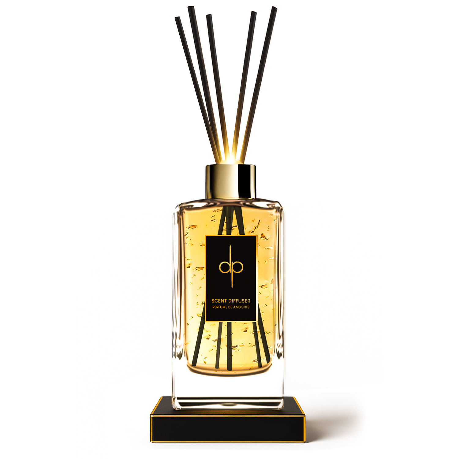 Difusor (Varetas) Gold 22K com Base Iluminada - Di Piettro