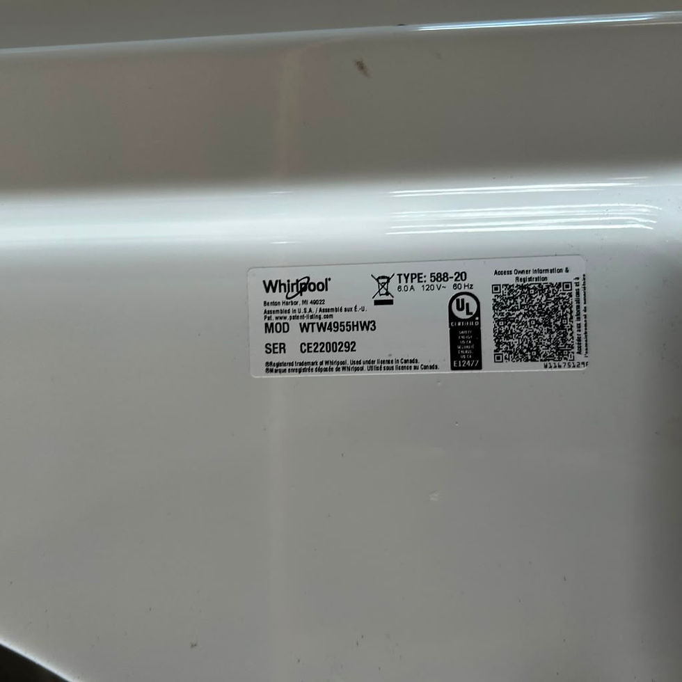 Thumbnail: Whirlpool Refurbished Top load Washer and Dryer 3.8 cuft Austin 6599