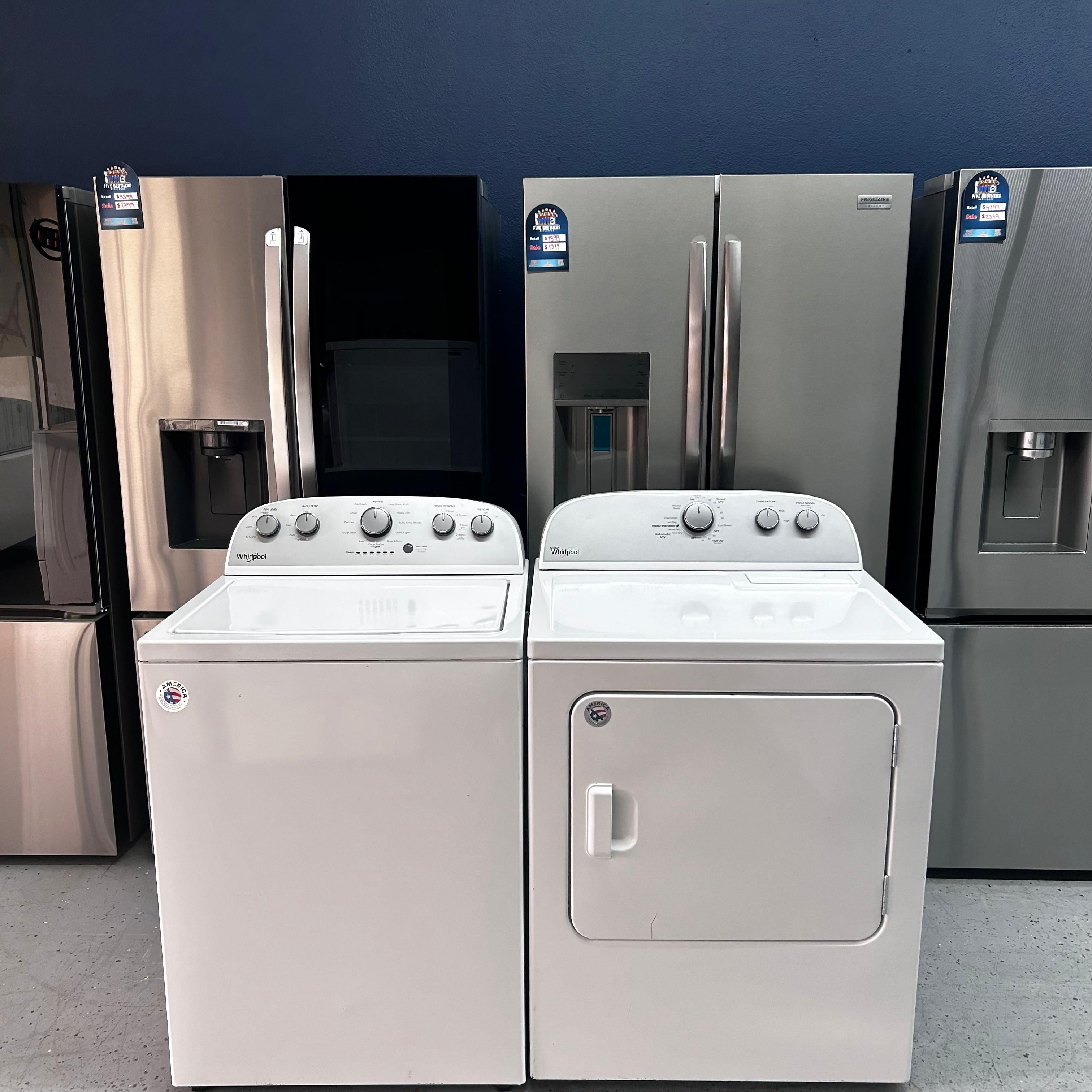 Whirlpool Refurbished Top load Washer and Dryer 4.3 cuft Austin 5499