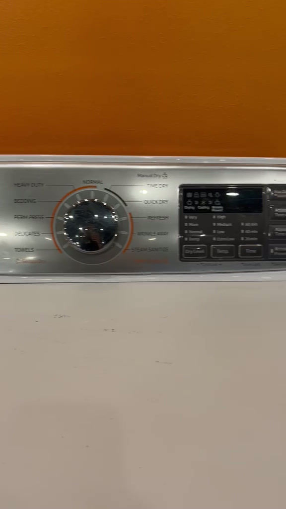 Thumbnail: Samsung WA40J3000AW/AA Washer & DVE50M7450W/A3 Electric Dryer 4.0 CF-Refurbished